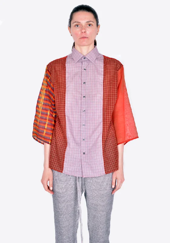BLESS N°71 4419 4-PCS-CUTS-SHIRT RED&RUST VARIATIONS Ribbed T-Shirt High Neck Heavyweight BLESS N°71 4419 4-PCS-CUTS-SHIRT RED&RUST VARIATIONS Ribbed T-Shirt High Neck Heavyweight