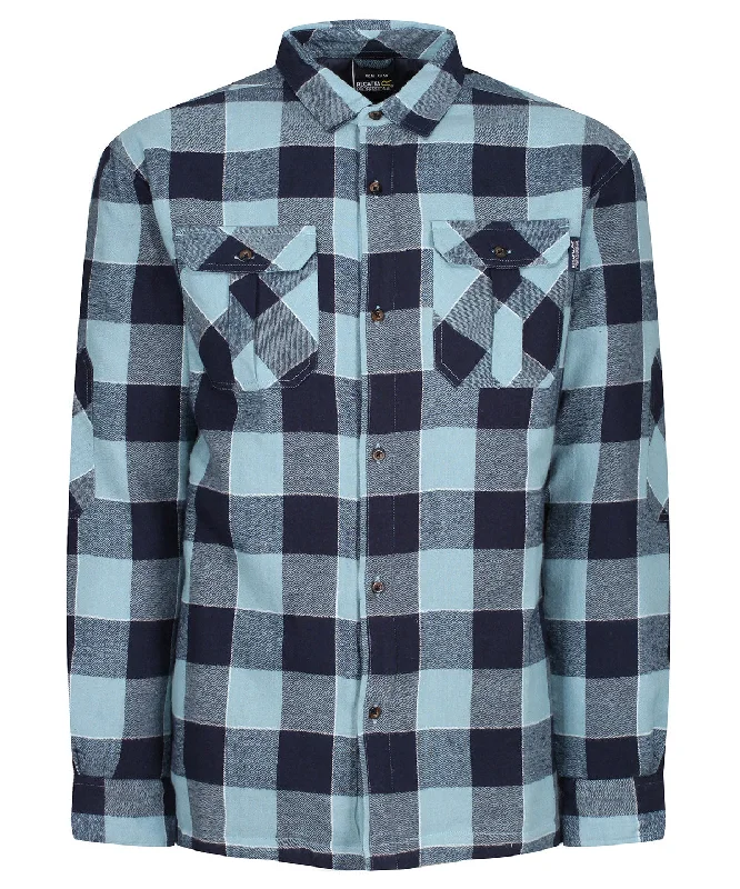 Blue - Shelford insulated check shirt Lace Blend Ribbed Blend Corduroy Blend