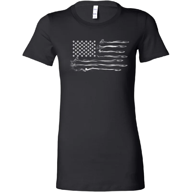 Bullet Flag Women's T-Shirt Striped Floral Plaid