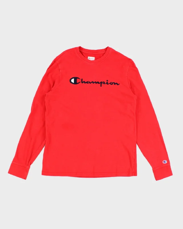 Champion Embroidered Long Sleeve T-Shirt - M Modern Contemporary Chic