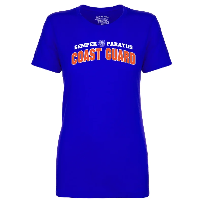 Coast Guard T-shirt - US Coast Guard P/T Shirt - Womens USCG t-shirt Satin Blend Silk Blend Wool Blend Coast Guard T-shirt - US Coast Guard P/T Shirt - Womens USCG t-shirt Satin Blend Silk Blend Wool Blend