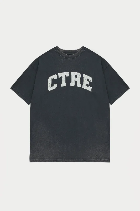 CTRE ACID WASH CRACKED T-SHIRT - ACID WASH Terry Blend Velvet Blend Canvas Blend