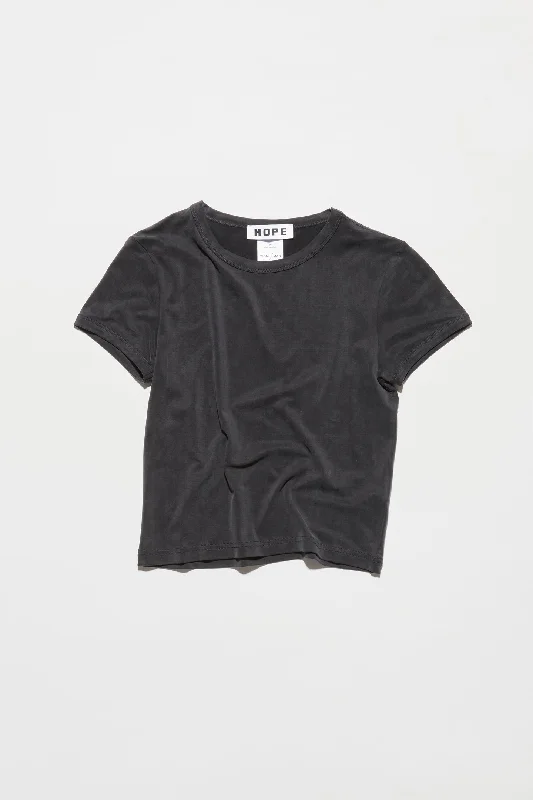 Fitted Cropped T-Shirt Wool Fabric Cashmere Fabric Tweed Fabric