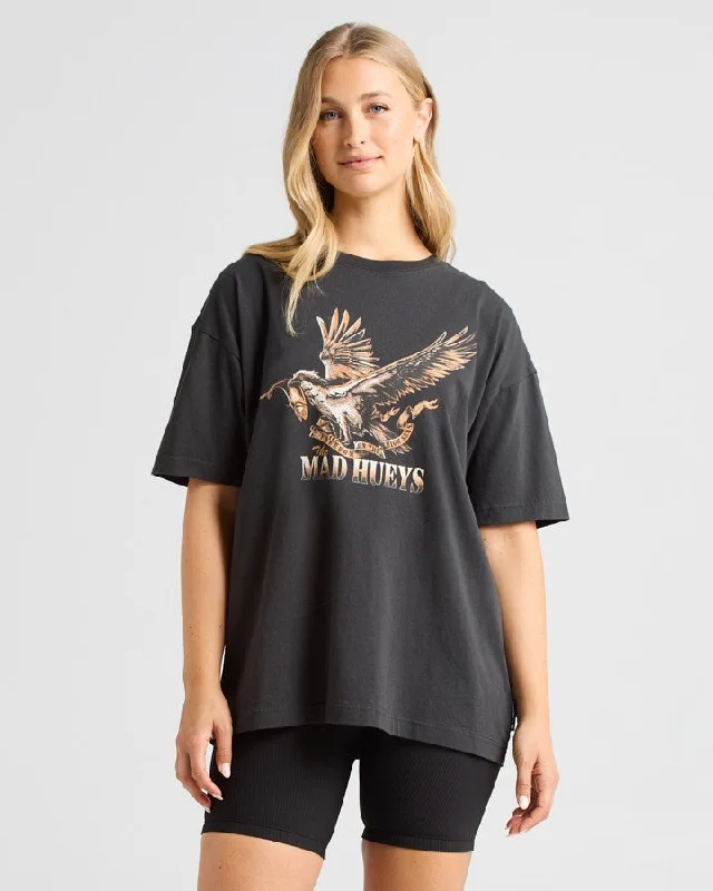 The Mad Hueys FREEDOM HUEYS | WOMENS OVERSIZED SS TEE Notch Collar Peter Pan Collar Cowl Neck The Mad Hueys FREEDOM HUEYS | WOMENS OVERSIZED SS TEE Notch Collar Peter Pan Collar Cowl Neck