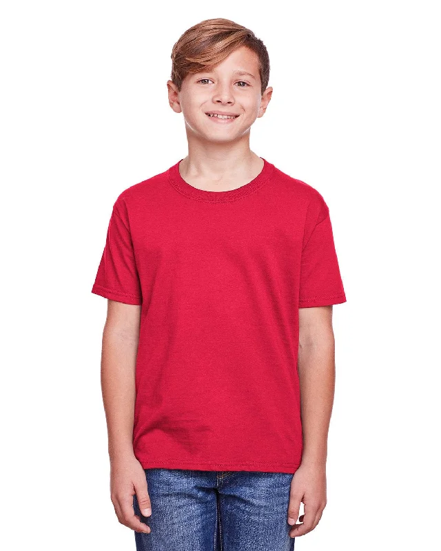 Fruit of the Loom Youth ICONIC T-Shirt | True Red Jersey Fabric Tulle Fabric Batik Fabric