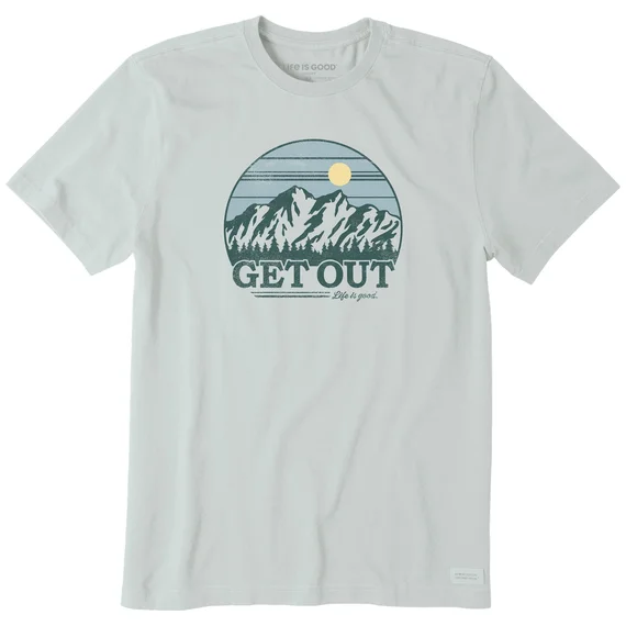 Get Out Crusher T-Shirt by Life is Good® Print Jacquard Patchwork