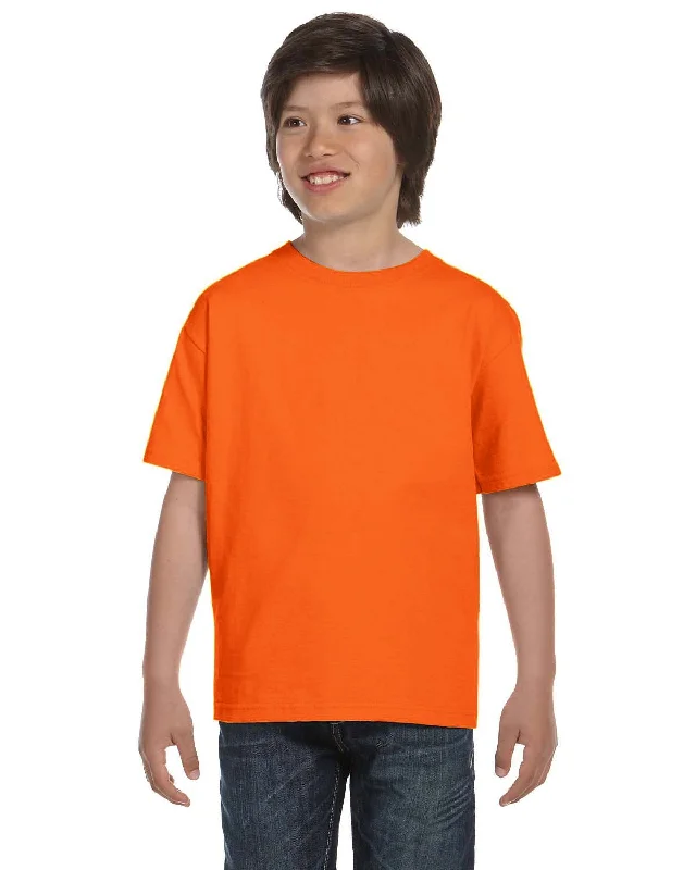 Gildan Youth DryBlend 50/50 T-Shirt | S Orange Casual Formal Business