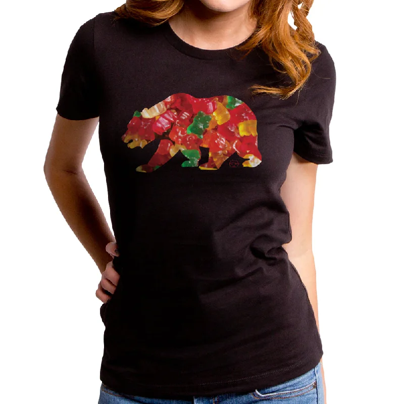 Gummy Bear Bear Women's T-Shirt Polka Dot Checkered Tartan