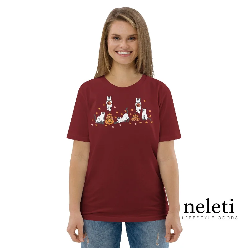 Halloween Shirt: Charming Cat Hosts for Cat Lovers Chenille Blend Fleece Blend Nylon Blend Halloween Shirt: Charming Cat Hosts for Cat Lovers Chenille Blend Fleece Blend Nylon Blend