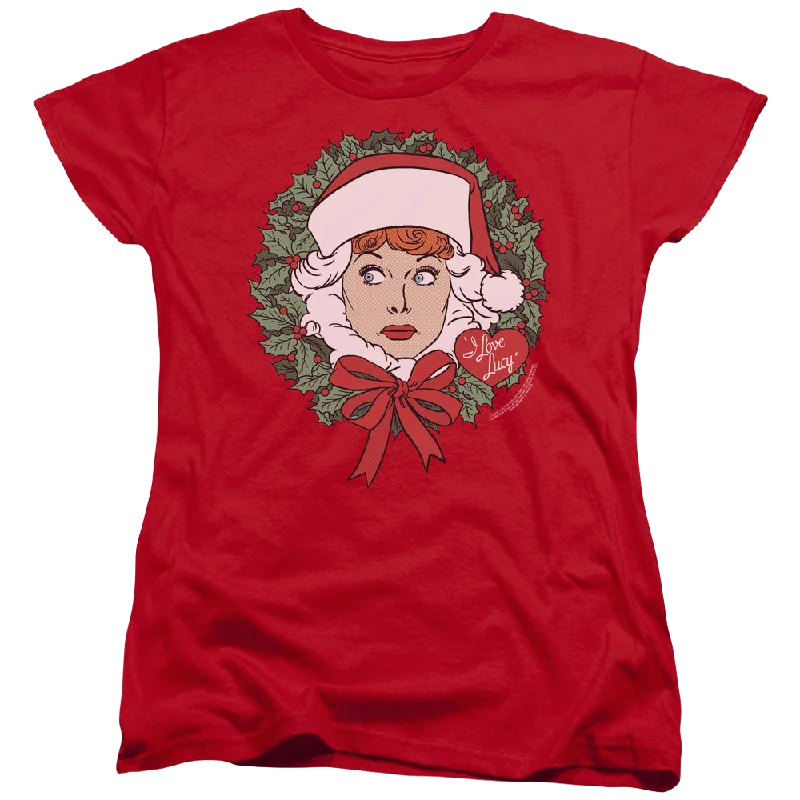 I Love Lucy Wreath - Women's T-Shirt Anti-Pilling Machine Wash Handmade