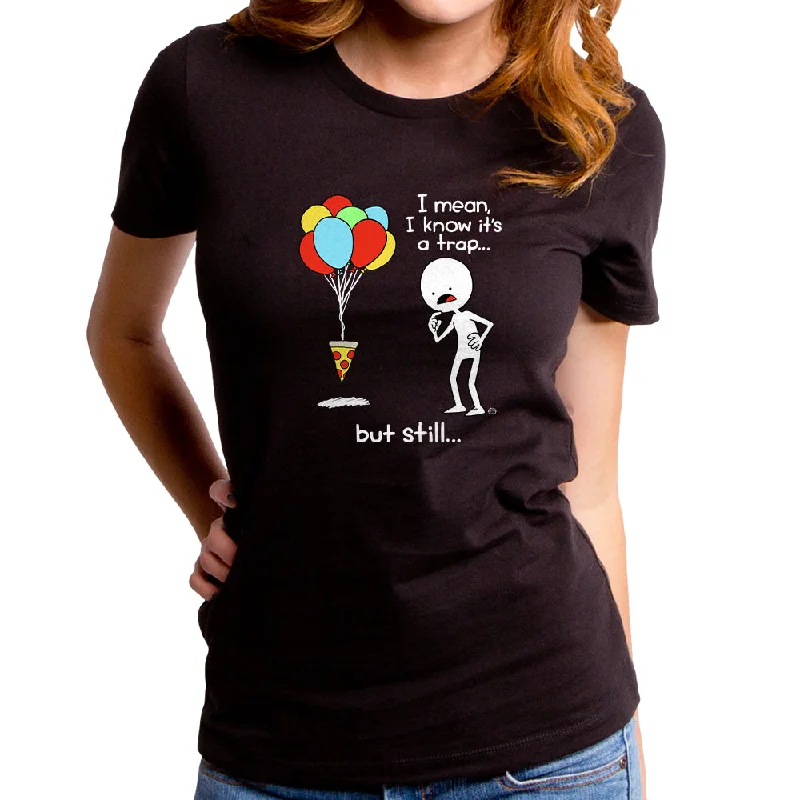 It's a Trap Women's T-Shirt Denim Fabric Leather Fabric Suede Fabric