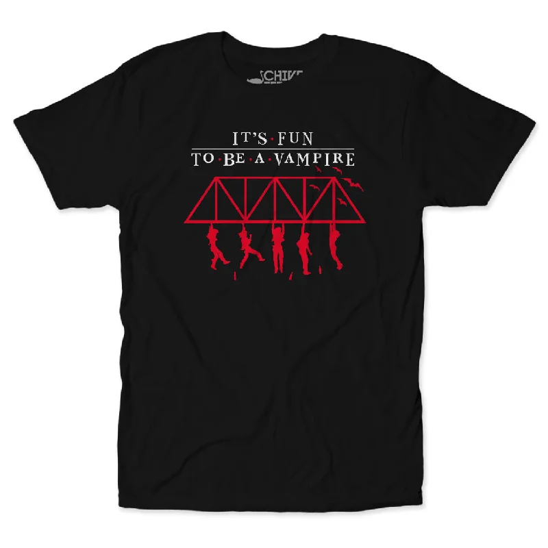 It's Fun To Be A Vampire Unisex Tee Basic T-Shirt Crew Neck Short Sleeve