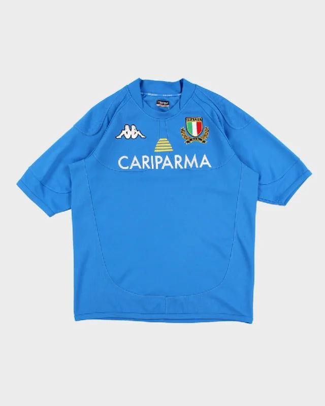 Kappa Italy Home Rugby Union Cariparma T-Shirt - XXL Hooded Caped Shawl Collar