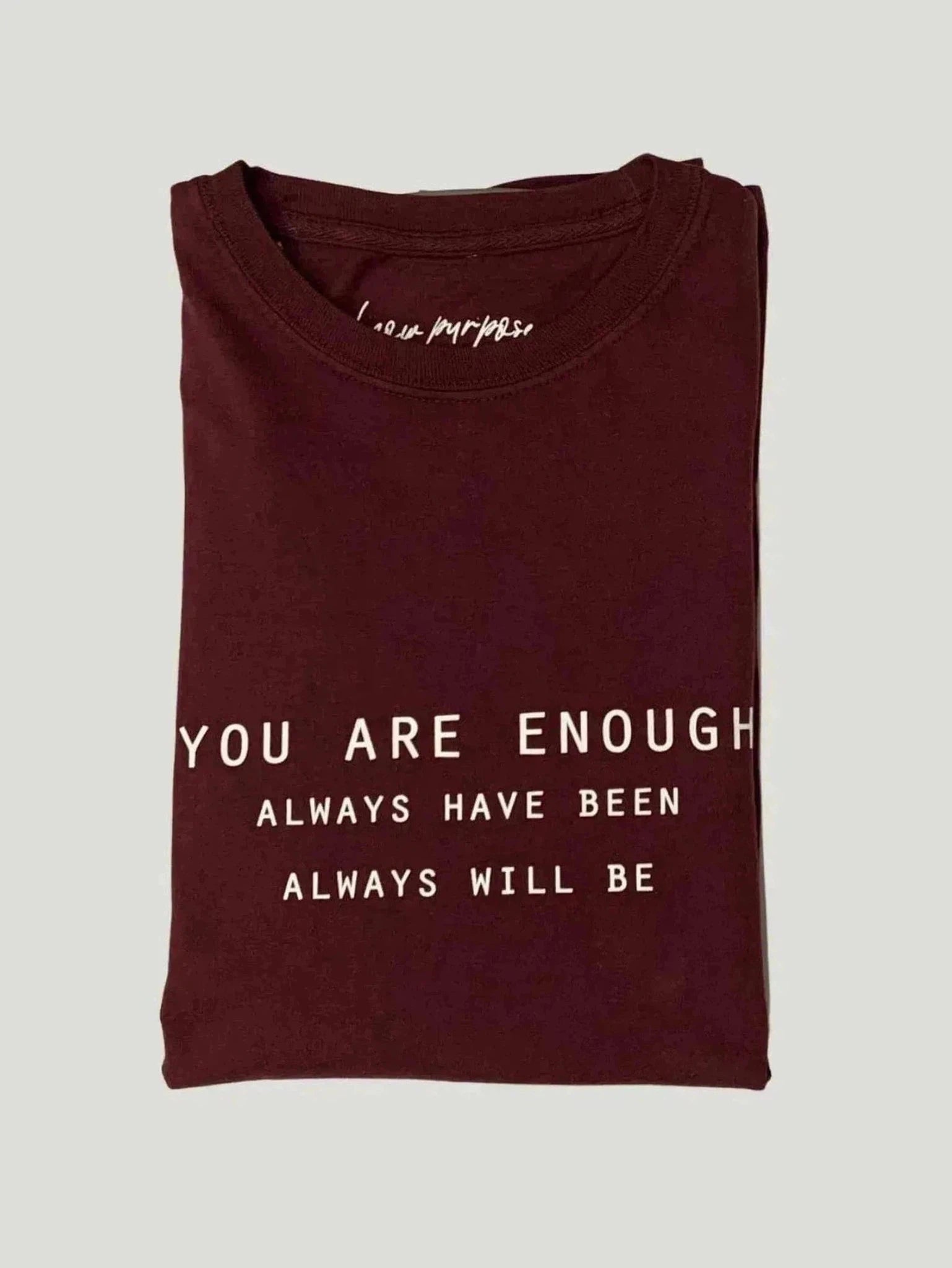 Know Purpose You Are Enough Long Sleeve Tee Lace Blend Ribbed Blend Corduroy Blend