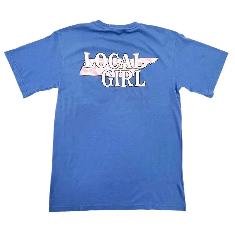 Local Girl Tennessee State Short Sleeve T-Shirt Boxy Fit Fitted Loose