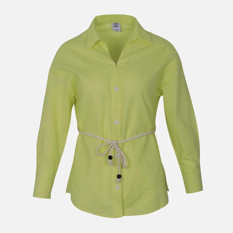 LADIES CASUAL SHIRT Notch Collar Peter Pan Collar Cowl Neck