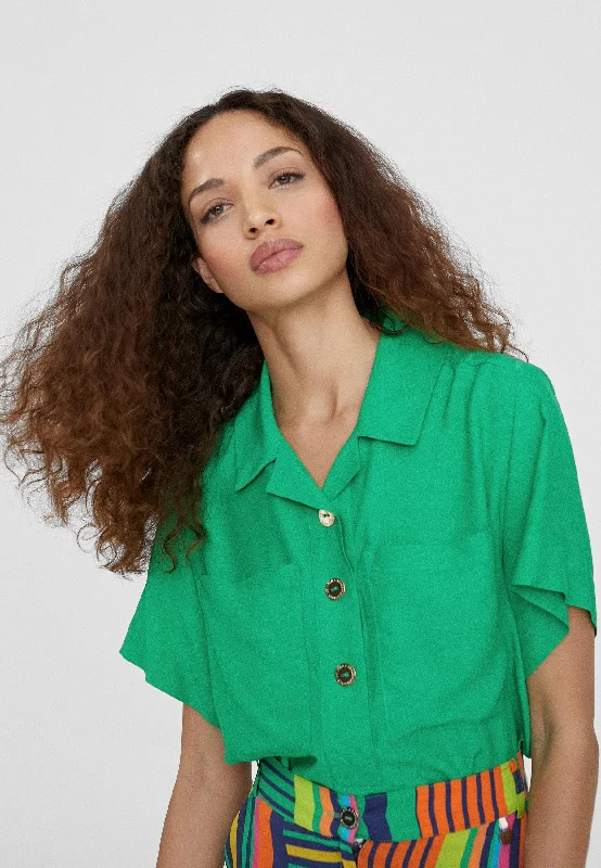 Flowing shirt with pockets Jersey Fabric Tulle Fabric Batik Fabric