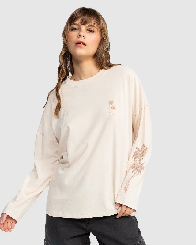 Womens Mawi Wave Oversized Short Sleeve T-Shirt Fleece Nylon Spandex