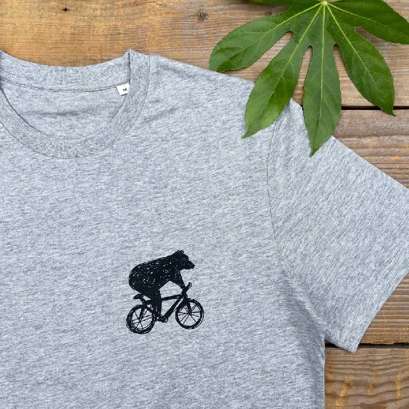 Mini Bear & Bicycle T-Shirt Terry Blend Velvet Blend Canvas Blend