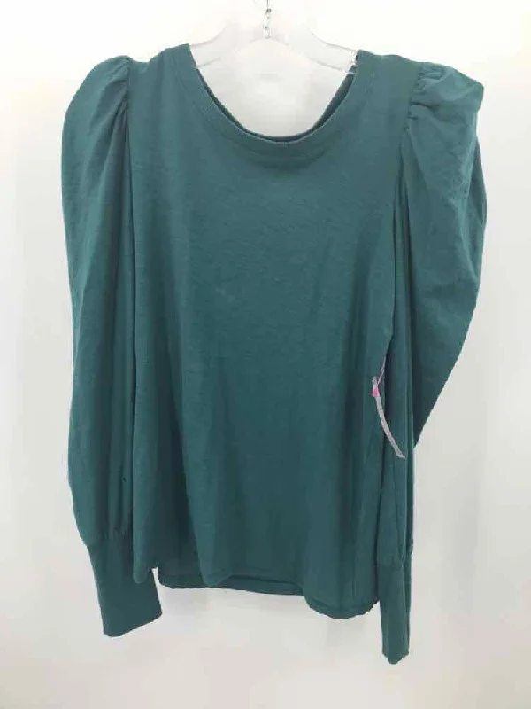 Pre-Owned Nation Green Size Small Long Sleeve T-shirt Jersey Fabric Tulle Fabric Batik Fabric