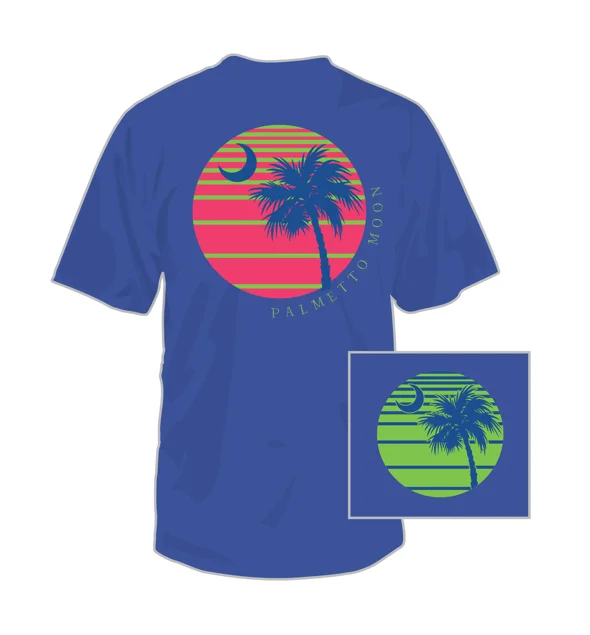Neon Moon Short Sleeve T-Shirt Solid Print Embellished