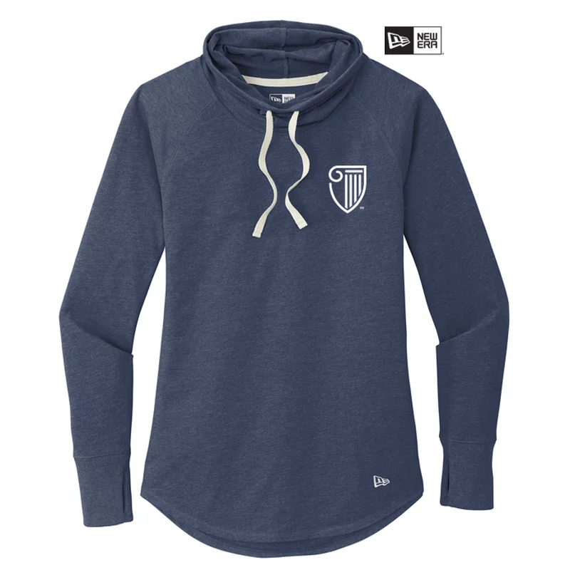 NEW STRAYER New Era ® Ladies Sueded Cotton Blend Cowl Tee - True Navy Heather Satin Blend Silk Blend Wool Blend NEW STRAYER New Era ® Ladies Sueded Cotton Blend Cowl Tee - True Navy Heather Satin Blend Silk Blend Wool Blend