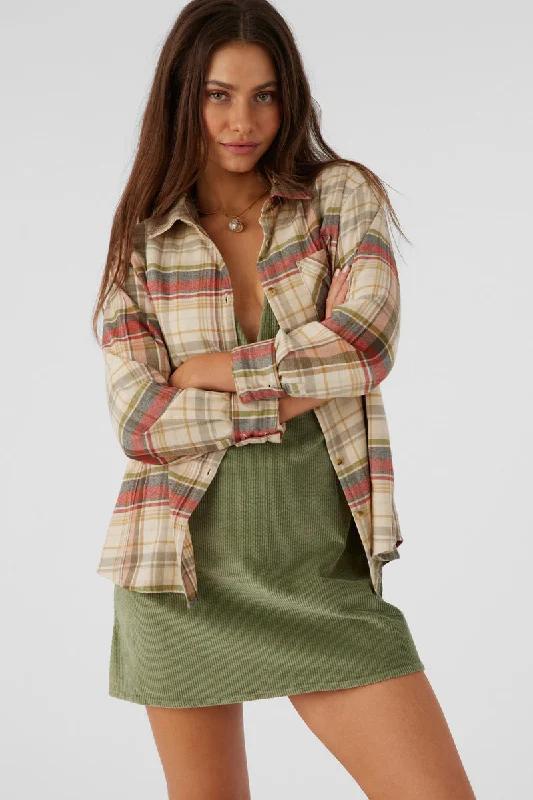 ONeill LOGAN FLANNEL RELAXED FIT SHIRT - MULTI CLR Fitted T-Shirt Seamless Stretchy