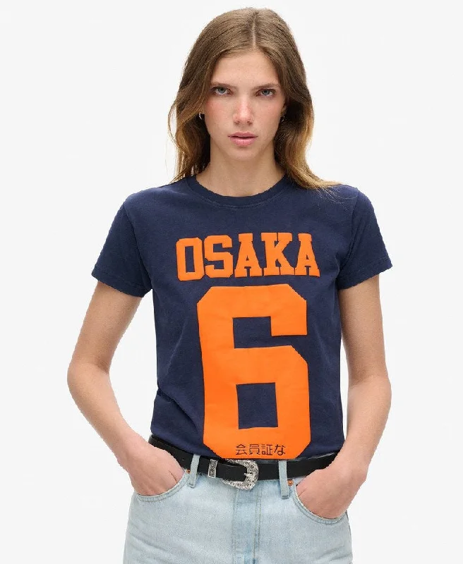 Osaka 6 Puff Print T-Shirt | Rich Navy Faux Fur Fabric Real Fur Fabric Shearling Fabric