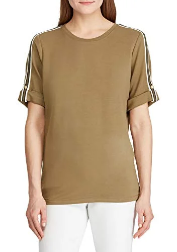 Ralph Lauren Track-Stripe T-Shirt (Explorer Olive, S) Cotton Fabric Linen Fabric Terry Fabric Ralph Lauren Track-Stripe T-Shirt (Explorer Olive, S) Cotton Fabric Linen Fabric Terry Fabric