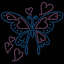Rhinestone Butterfly Girls T-Shirt Striped Floral Plaid