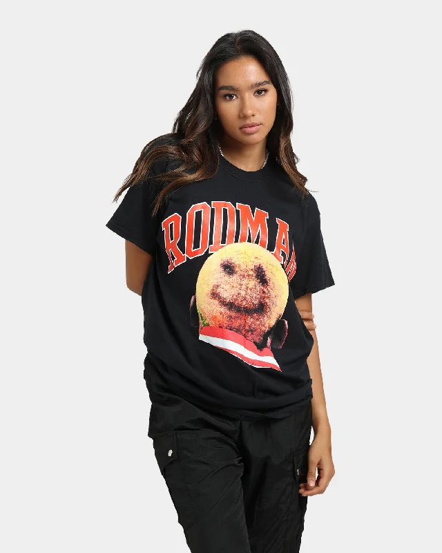 Rodman Brand Rodman Hair T-Shirt Black Asymmetrical Pockets Print