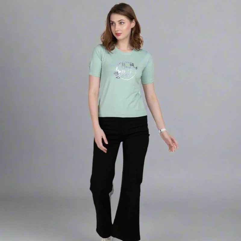Round Neck Half Sleeves Ladies Cotton T-shirt Oversized T-Shirt Spandex breathable