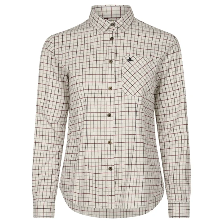 Seeland Ladies Kerry Shooting Shirt - Cabernet/Blue Check Terry Blend Velvet Blend Canvas Blend Seeland Ladies Kerry Shooting Shirt - Cabernet/Blue Check Terry Blend Velvet Blend Canvas Blend
