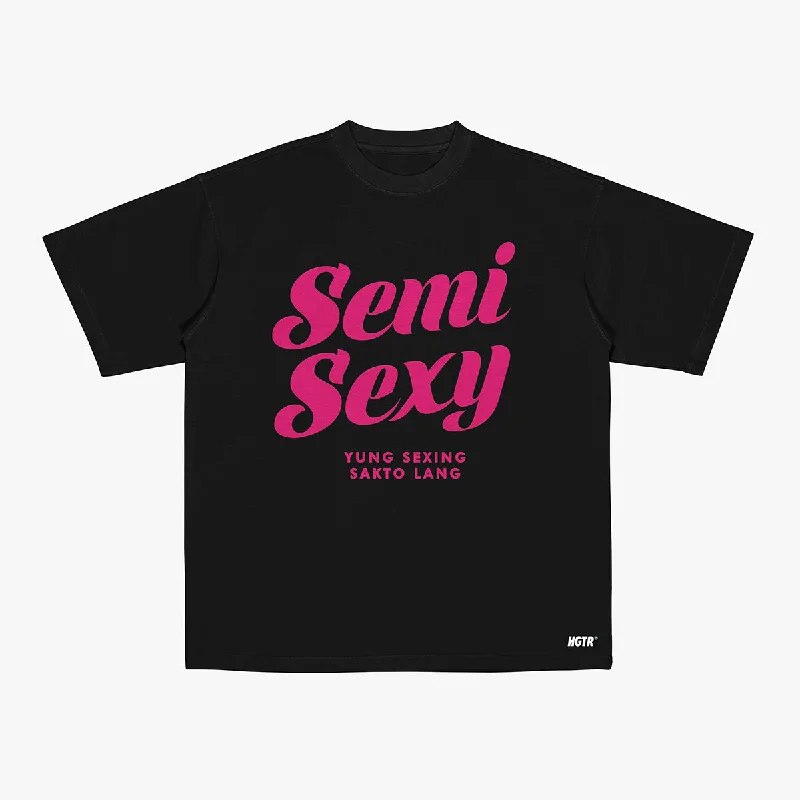 Semi Sexy (Women's T-shirt) Ribbed T-Shirt High Neck Heavyweight