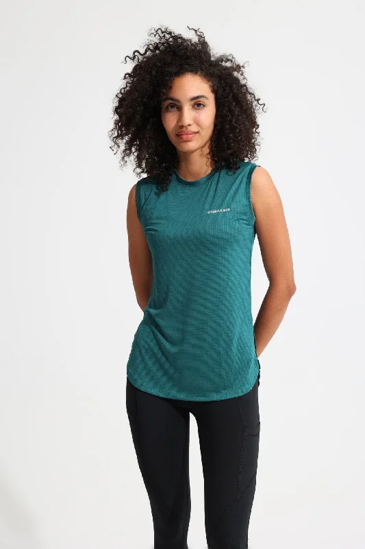 Shaded Spruce LiteRun Sleeveless Tee Rayon Velvet Corduroy