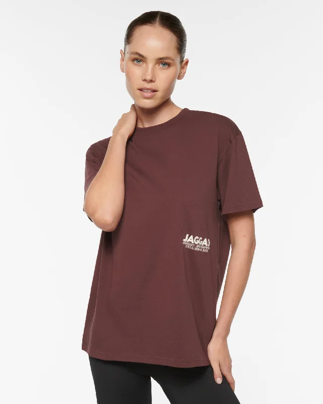 SPORTSWEAR OVERSIZED TEE BURGUNDY Layered Multi-layer Single Layer