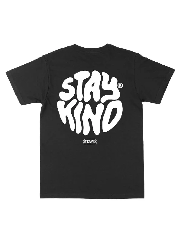 Stay Kind Remix Tee - Black Rayon Fabric Velvet Fabric Corduroy Fabric