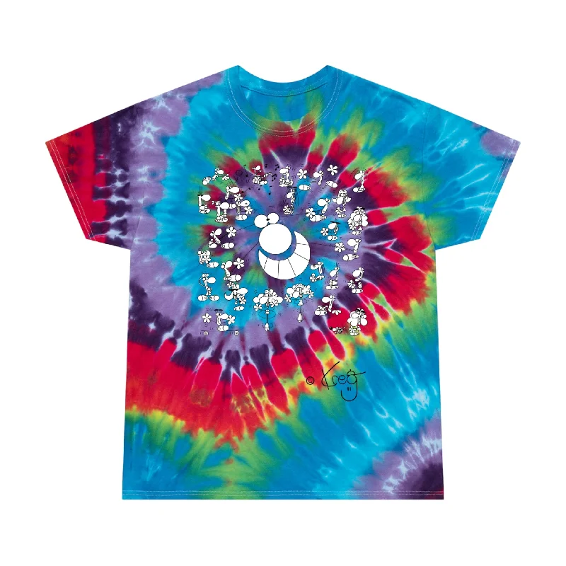 Street Art Performance,Tie-Dye Tee, Spiral Plaid T-Shirt Polka Dot Checkered