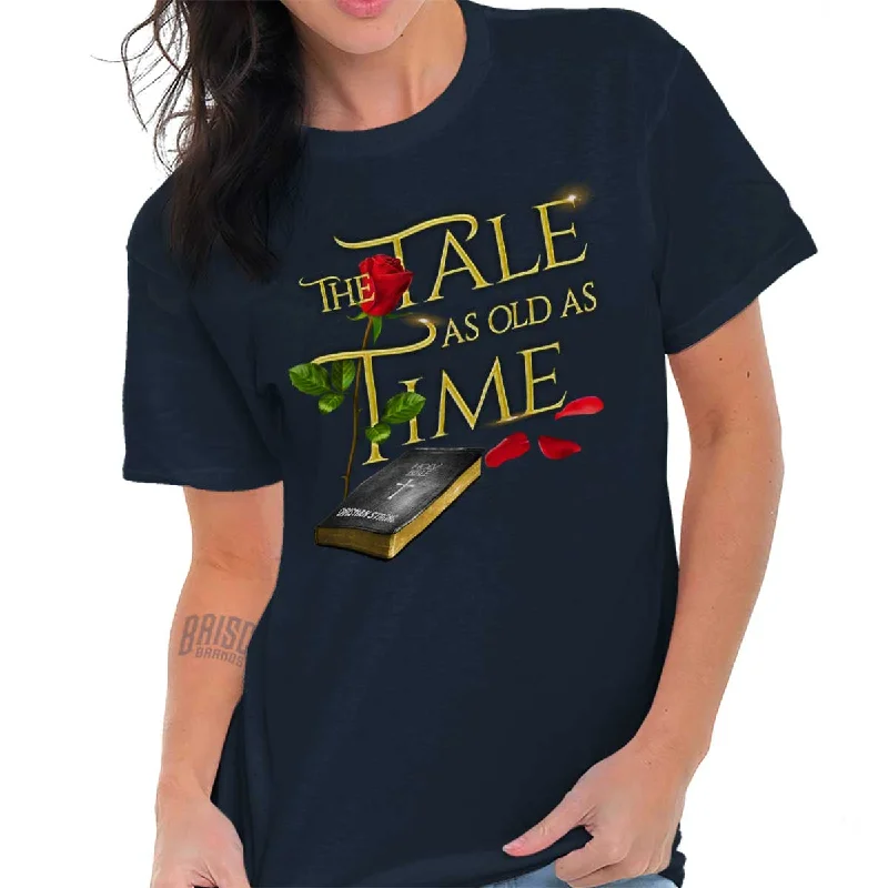 Tale Old as Time T Shirt Welt Pockets Slit Pockets
