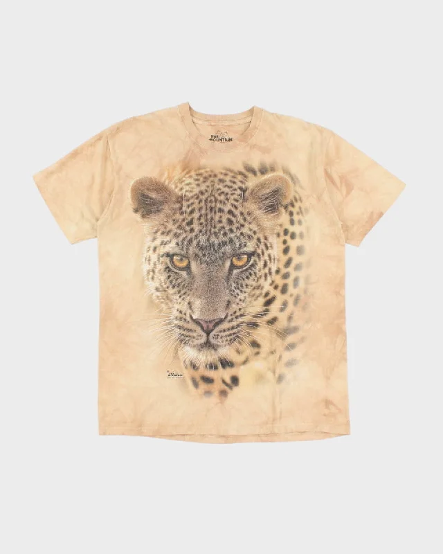 The Mountain Full Print Cheetah T-Shirt - L Fleece Nylon Spandex