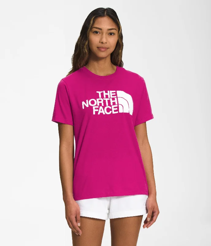 The North Face Half Dome Cotton SS Tee (Women's) Fuschia Pink/TNF White Seamless Knitted Crochet The North Face Half Dome Cotton SS Tee (Women's) Fuschia Pink/TNF White Seamless Knitted Crochet