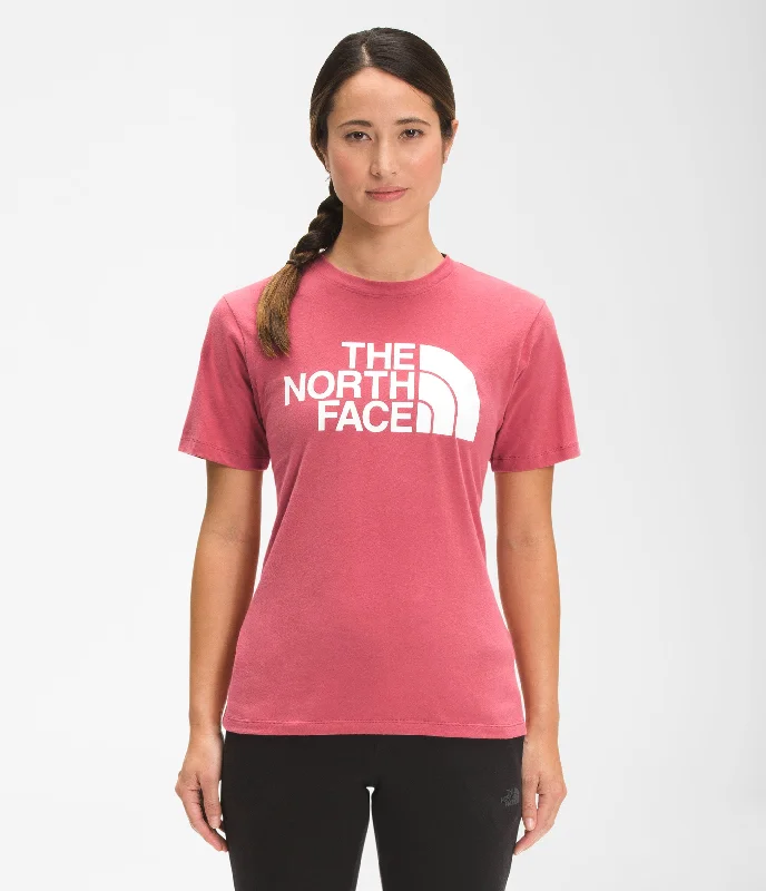 The North Face Half Dome Cotton SS Tee (Women's) Slate Rose Asymmetrical Pockets Print The North Face Half Dome Cotton SS Tee (Women's) Slate Rose Asymmetrical Pockets Print