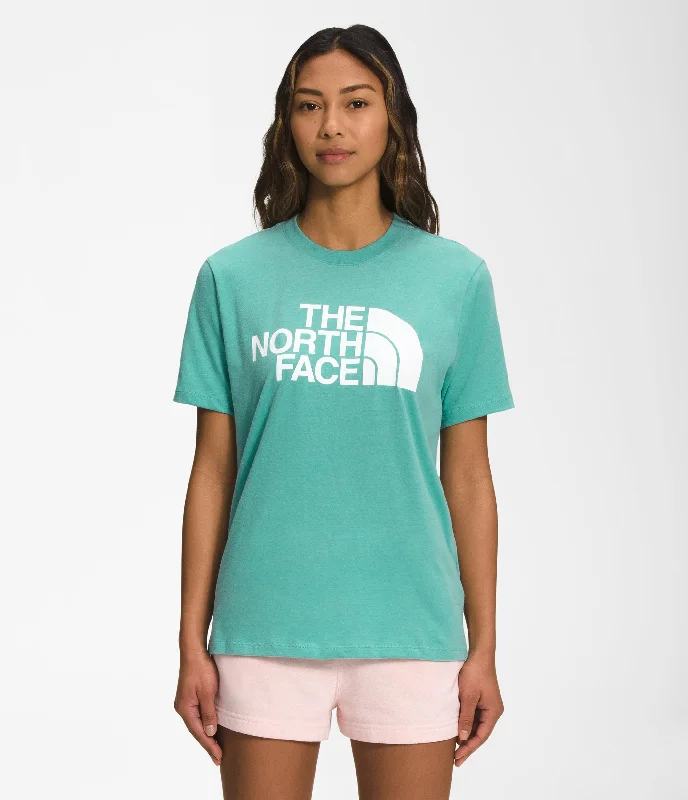 The North Face Half Dome Cotton SS Tee (Women's) Wasabi/TNF White Terry Blend Velvet Blend Canvas Blend