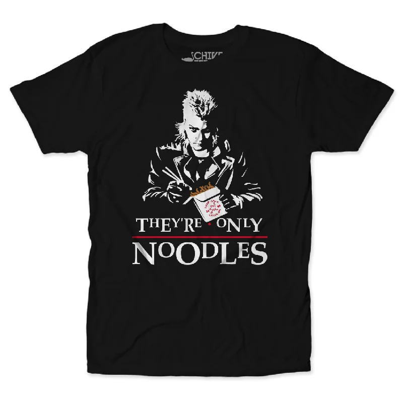They're Only Noodles Unisex Tee Striped Floral Plaid