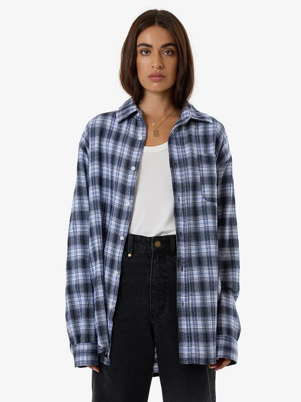 THRILLS Friendly Service Flannel Shirt - ICEBERG Polka Dot Checkered Tartan