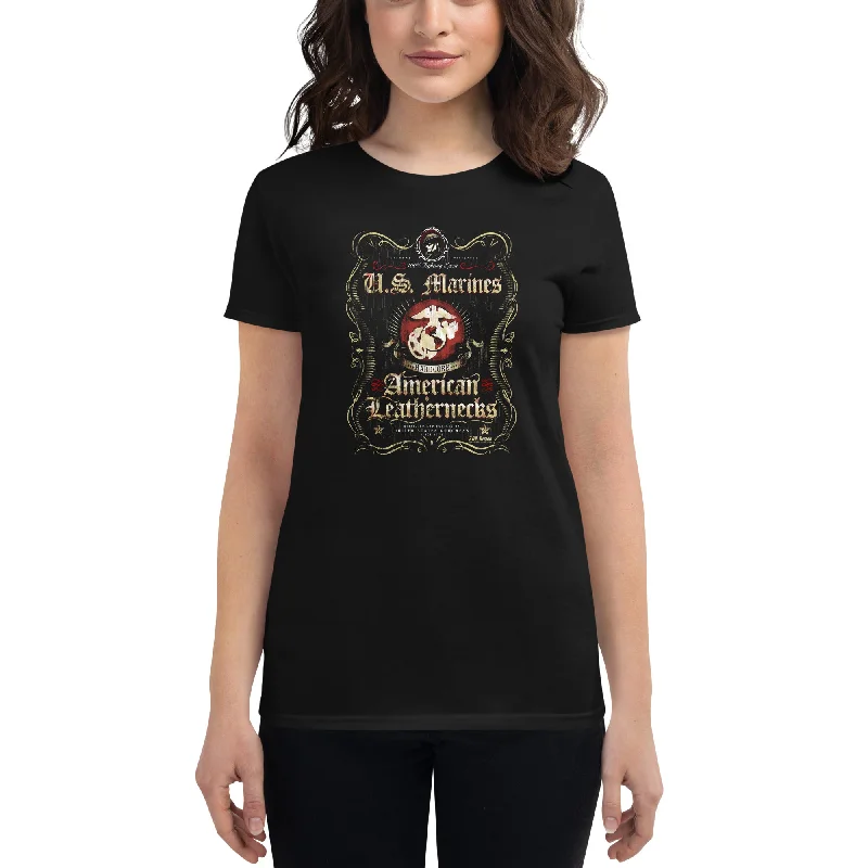 U.S. Marine Corps Fighting Spirit Women's short sleeve t-shirt Mesh Canvas Denim