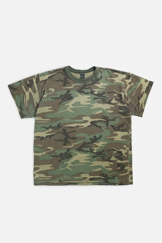 Vintage Camo Tee - XL Cotton Fabric Linen Fabric Terry Fabric