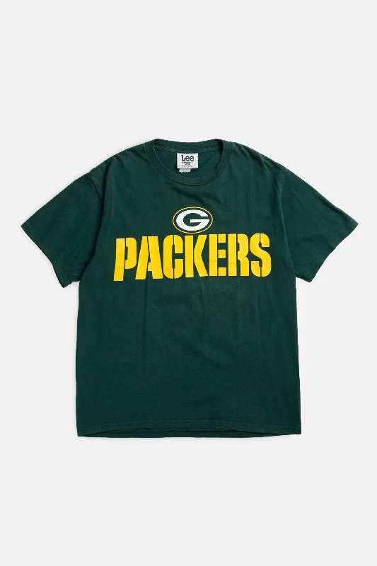 Vintage Green Bay Packers NFL Tee - M Chenille Blend Fleece Blend Nylon Blend