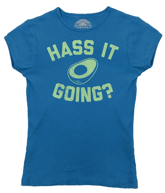 Women's Hass It Going Avocado T-Shirt Zippered Front Buttoned Front Snap Front