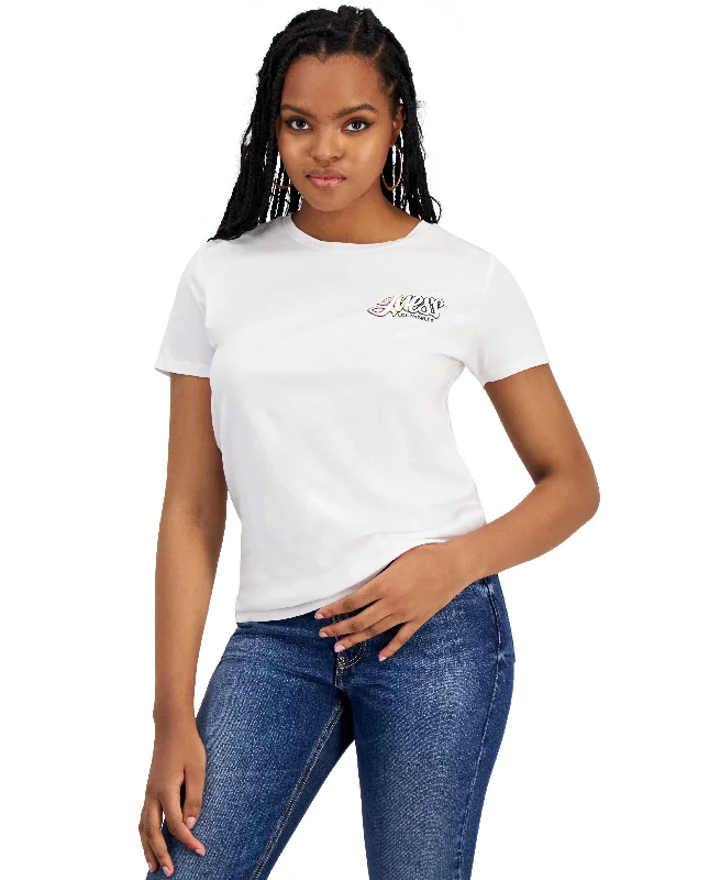 Women's Rainbow Cherry Graphic Cotton Easy T-Shirt Iron Safe Non-Iron Wrinkle Free